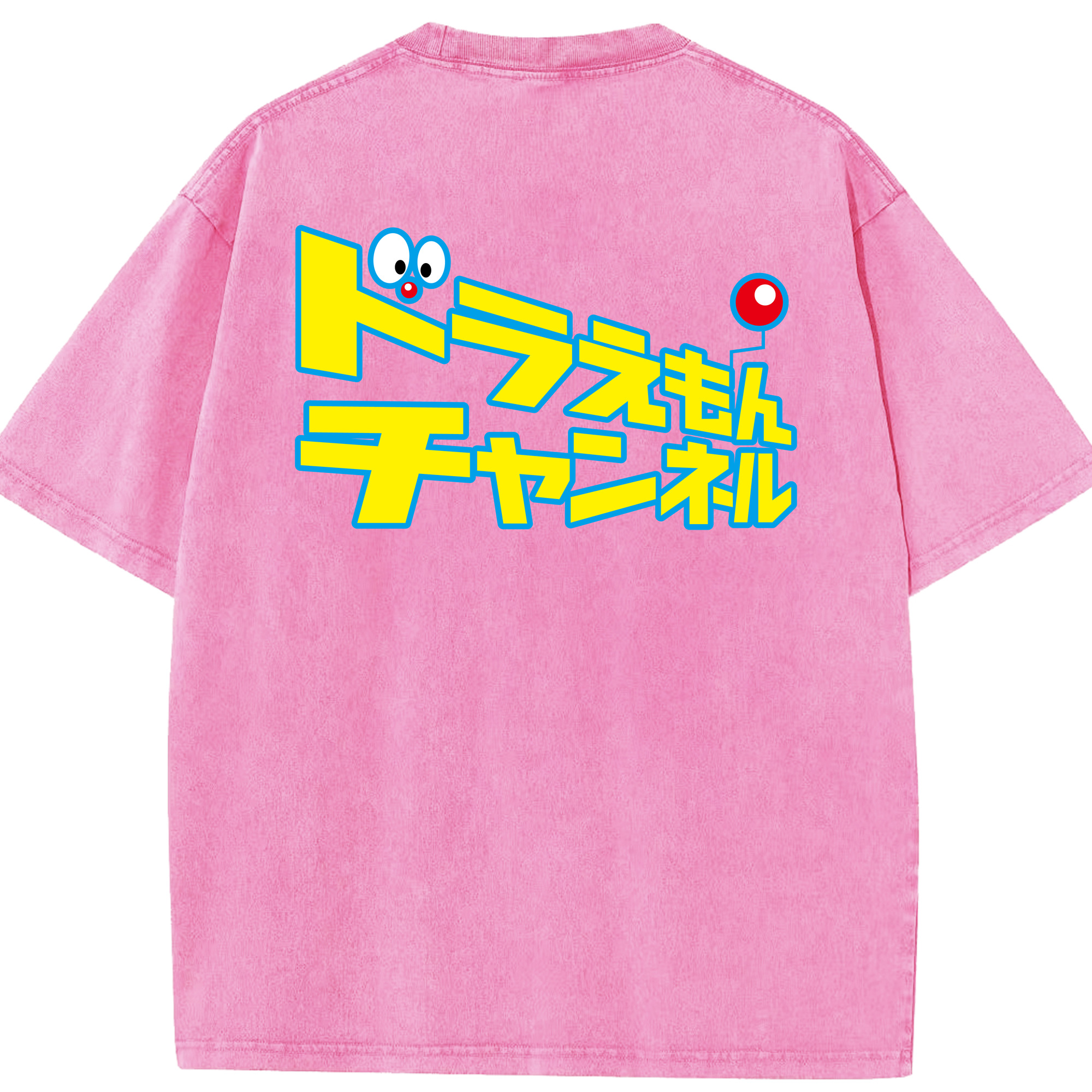 （画像用） ドラえもん Doraemon 綿100% ヴィンテージ風 半袖Tシャツ（背面プリント）